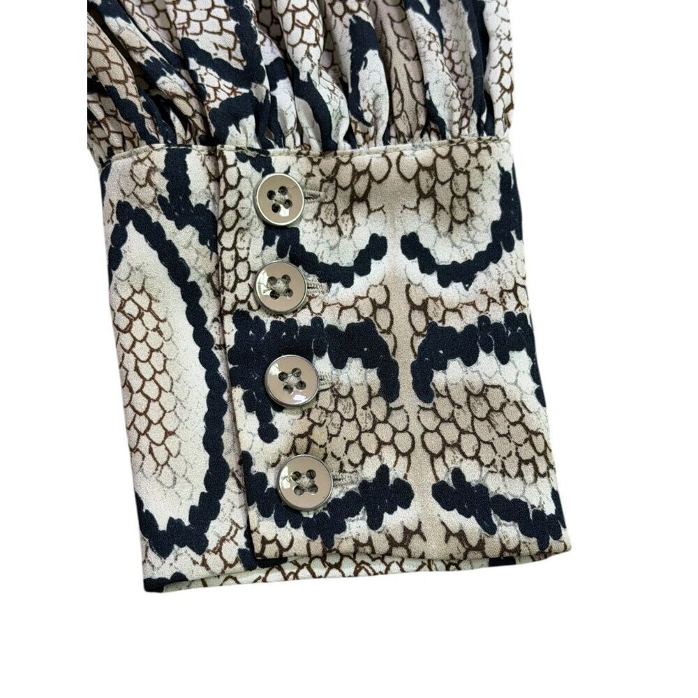 Cabi Serpentine Snake Print Blouse Size M - Picture 12 of 13